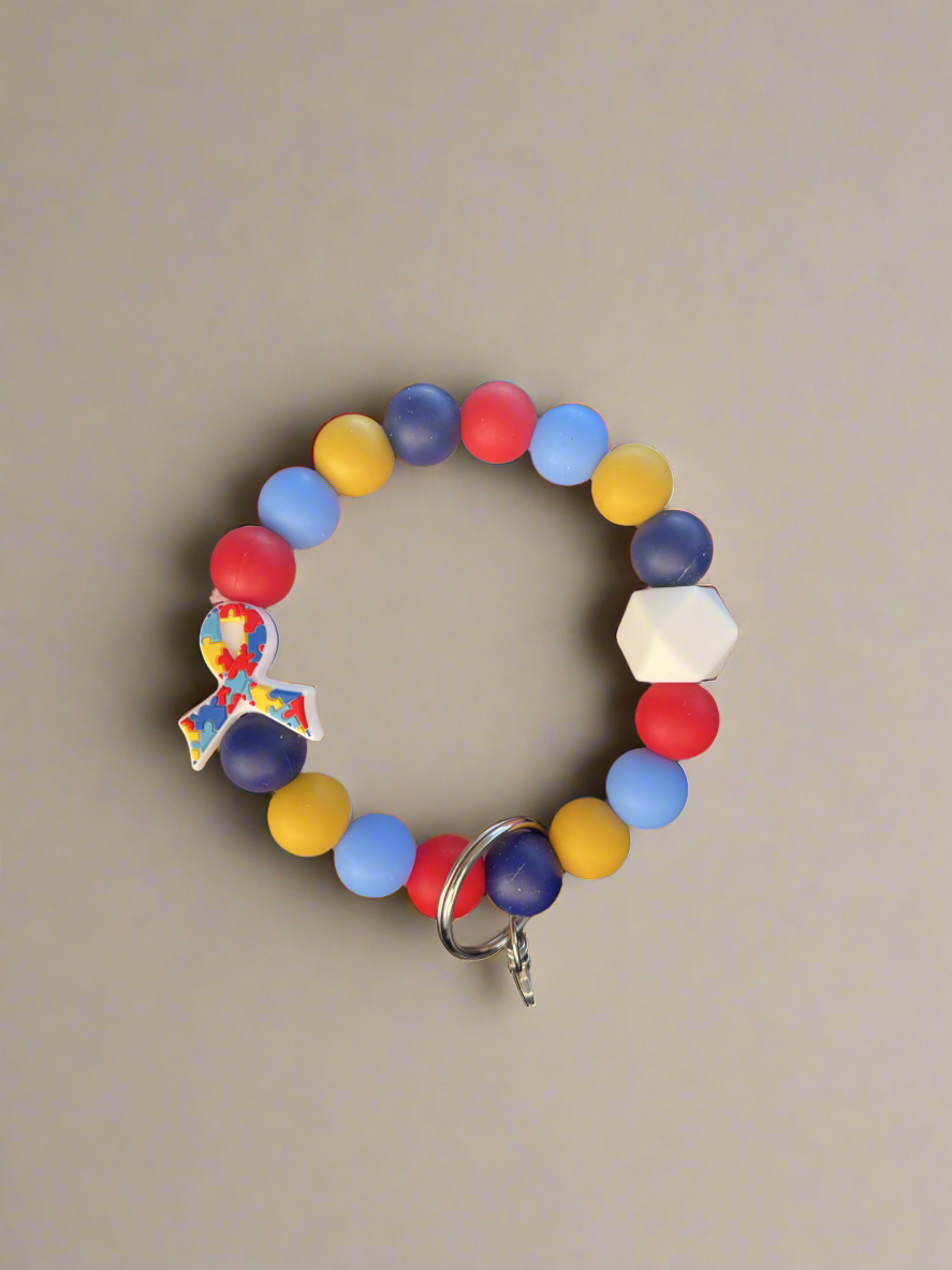 Autism Awareness Keychain Wristlet