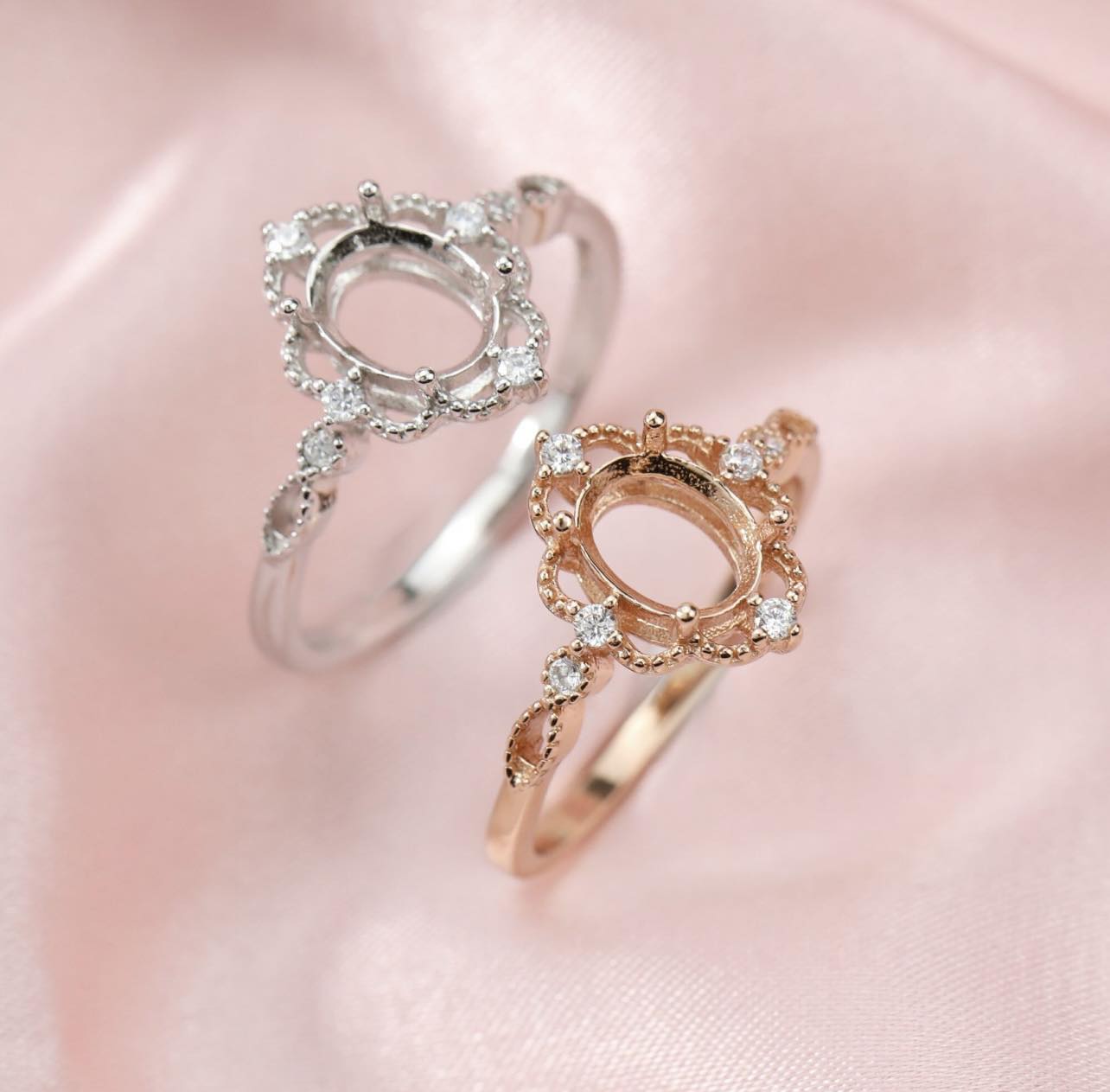 14k Vintage Oval  Ring